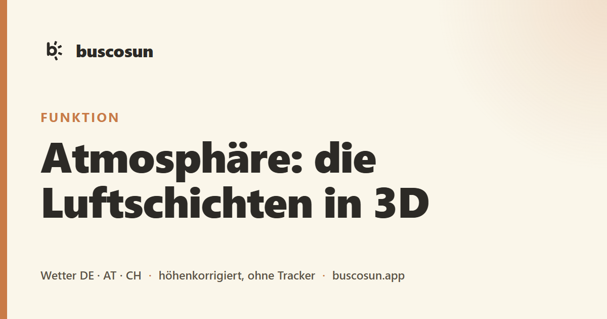 Atmosphäre & 3D-Querschnitt — buscosun