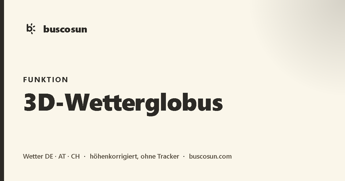 3D-Wetterglobus — buscosun