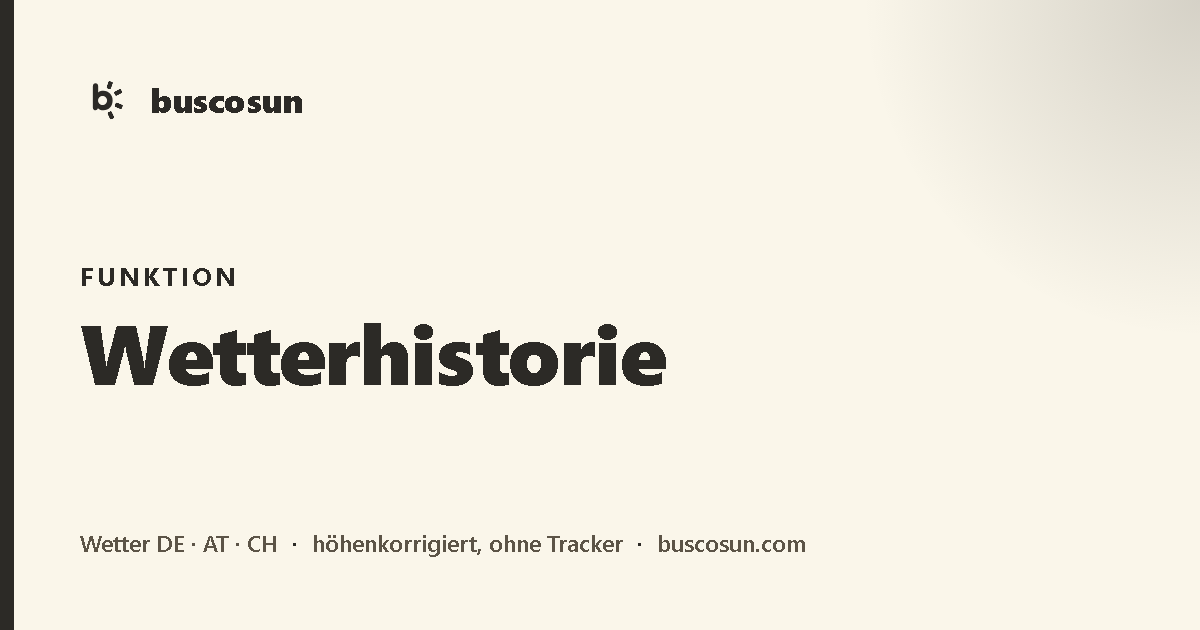 Wetterhistorie — buscosun