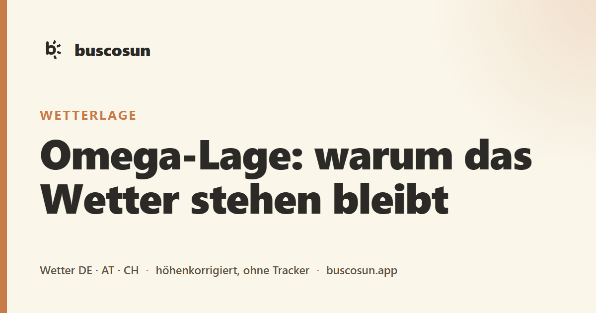 buscosun — Wetterlage über Mitteleuropa