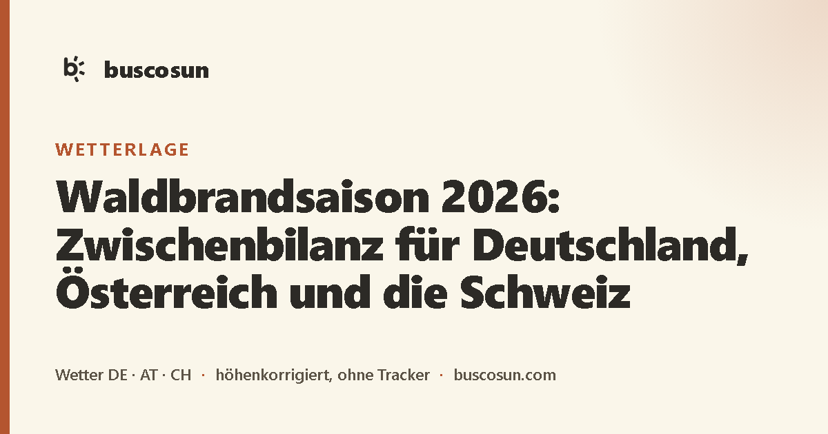 buscosun — Waldbrandsaison im DACH-Raum