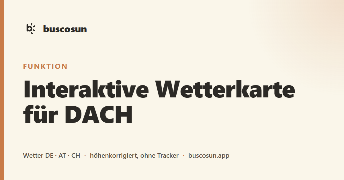 Interaktive Wetterkarte — buscosun